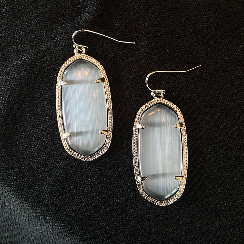 Kendra Scott Grey Iridescent Elle Drop Earrings